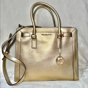 Michael Kors Gold Satchel